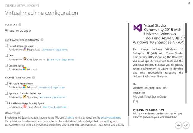 Virtual Machine configuration
